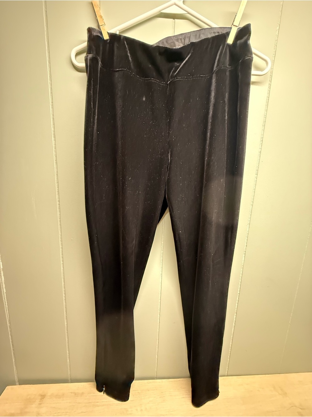 Talbots Black Velvet Pull-On Leggings